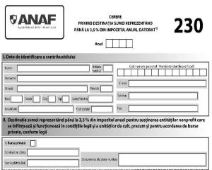 Formularul 230 in anul 2021 - noul termen de depunere si alte modificari